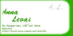 anna levai business card